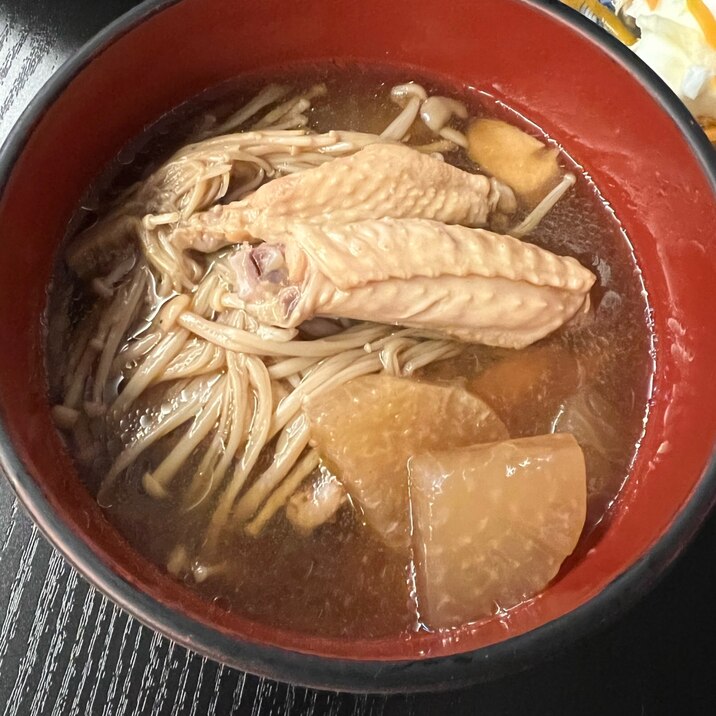 えのきたっぷり!手羽中の醤油煮